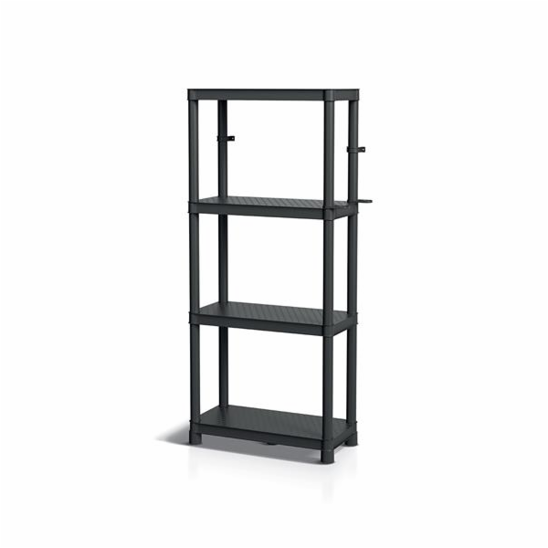 Regál Prosperplast STACKARO SOLID 75 HD - barva: černá 