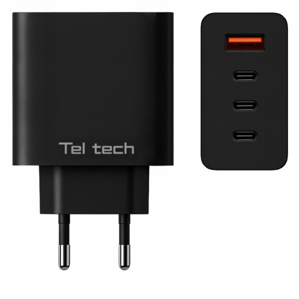 Nabíječka Teltech GaN USB / 3x USB-C 100W QC PD černá TCH...