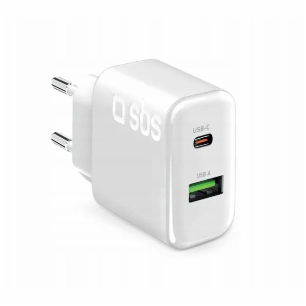 SBS Nabíječka 70W 1c + 1a bílá (LATR1A1CPD70WW)