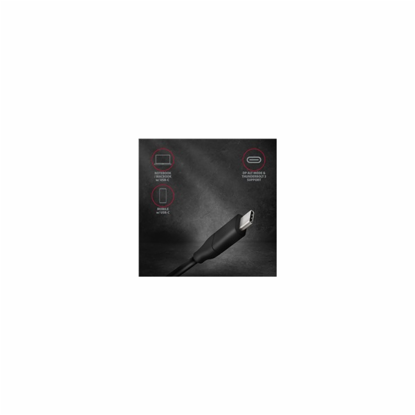 AXAGON RVC-DPC, USB-C -> DisplayPort redukce / kabel 1.8m...