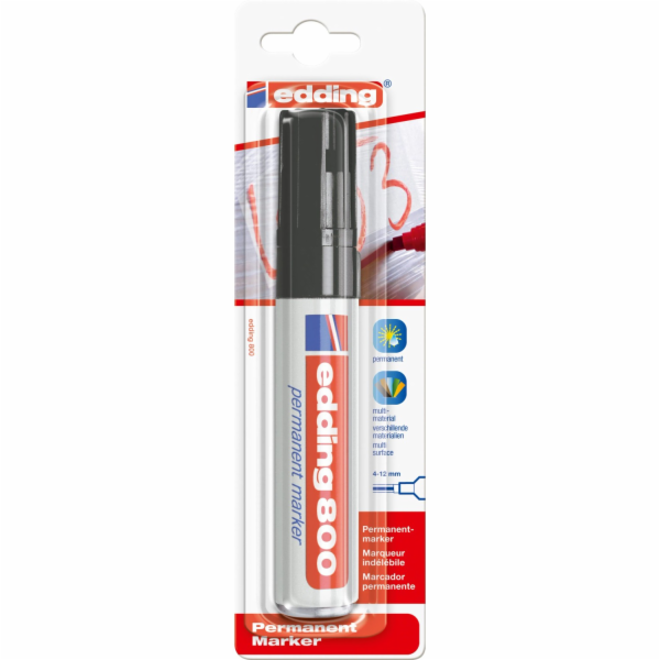 Permanentní popisovač Edding 800 černý 4 mm - 12 mm
