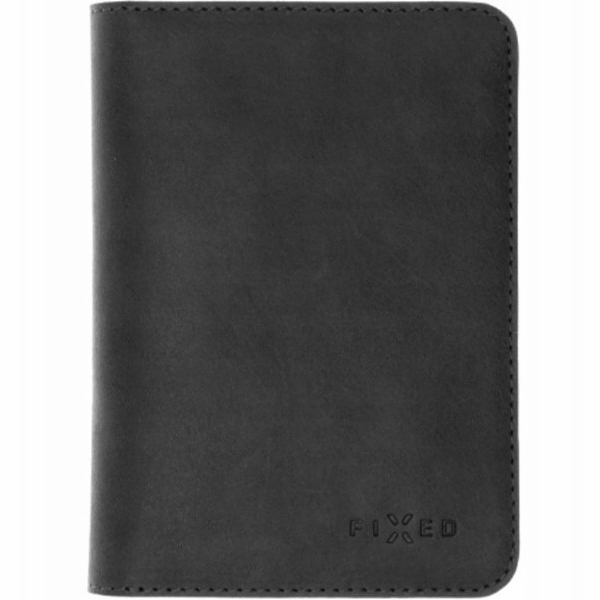 Fixed Kožená peněženka Passport, velikost pas, černá