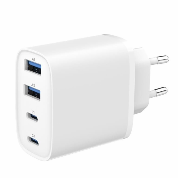Gembird Univerzální GaN nabíječka 40W LCD 3xUSB-C 1xUSB-A...