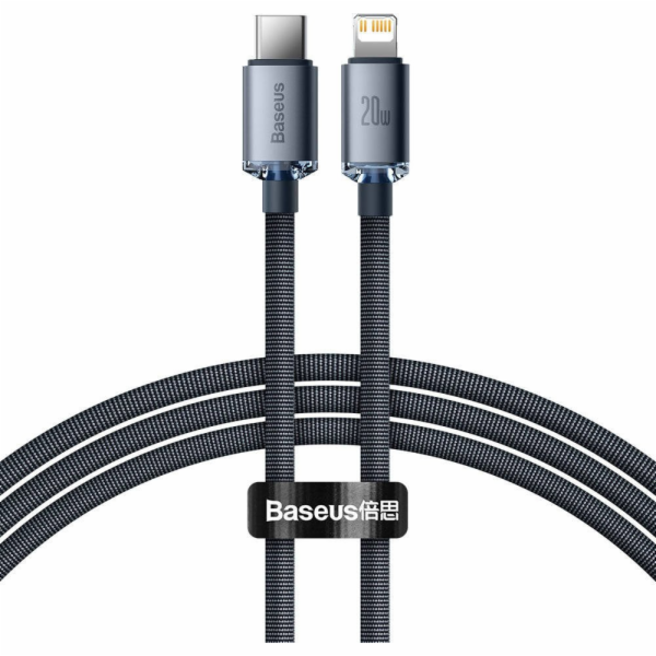 Baseus Crystal kabel USB-C na Lightning, 20W, PD, 1,2 m (...