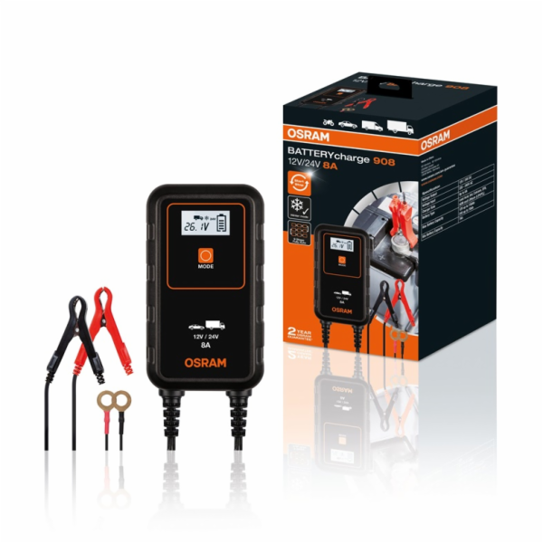 Nabíječka baterií OSRAM 908, 12-24 V