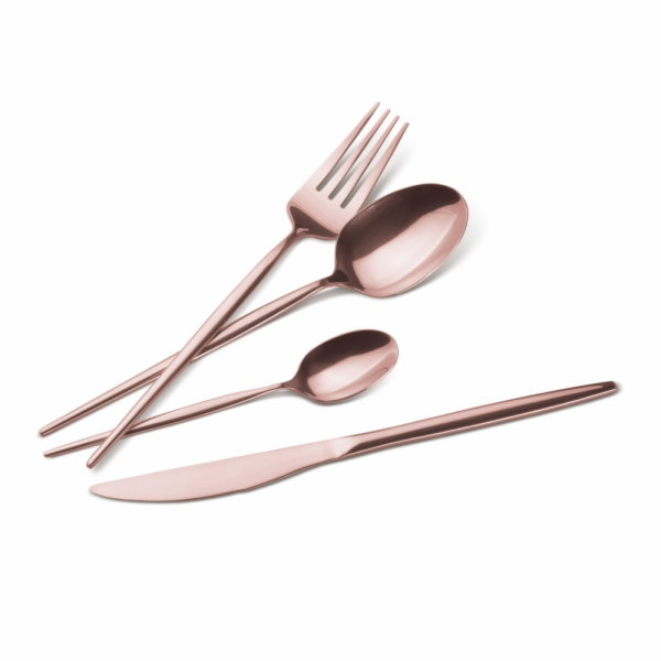 Sada příborů 24 ks Rosegold Metallic Line lesklý tenký BH...