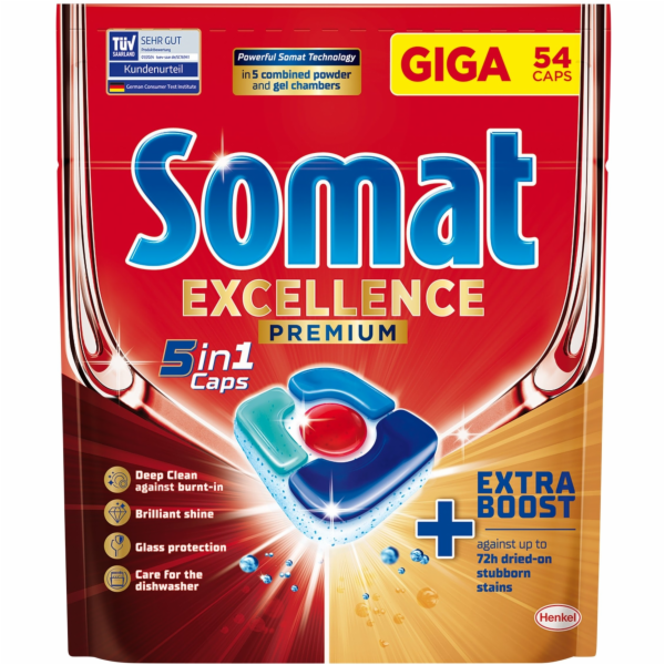 SOMAT Kapsle do myčky PREMIUM, 54 ks.
