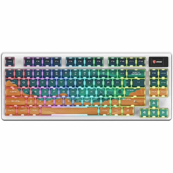 MSI Bezdrátová klávesnice Forge GK600 TKL Mars US