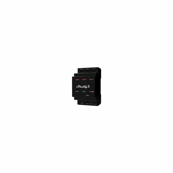 Shelly Pro 3 DIN Rail 3-channel Relay, WiFi/LAN