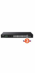 Tenda TEG1128P-24-250W PoE+ Gigabit switch 24x 1Gb/s PoE+ 802.3af/at + 2x SFP + 2x RJ45, 230W, Rack