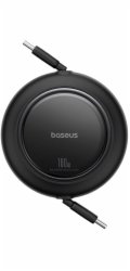 Navíjecí kabel Baseus Free2Pull USB-C/USB-C s nastavitelnou délkou až 1m 100W černý