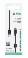 Kabel iPEAX 90010102 USB-C/Lightning 1m Black