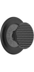 PopSockets Držák a stojan PopSocket s kulatým hliníkovým trojúhelníkovým vroubkovaným úchopem MagSafe, černý