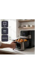Beztuková fritéza Black+Decker BXAF8001E 1700 W 8 l, černá