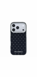 Karl Lagerfeld IML Rhinestones Allover kryt iPhone 18 Pro čierna