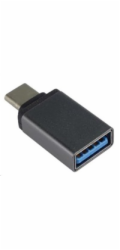 PREMIUMCORD Adapter USB 3.1 C/male - USB 3.0 A/female, metal grey, OTG