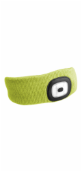 SIXTOLČelenka s čelovkou 180lm, nabíjecí, USB, uni velikost, bavlna/PE, fluorescentní žlutá SIXTOL