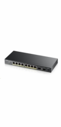 Zyxel GS1100-10HP v2 10-port Desktop Gigabit PoE Switch, 8x gigabit PoE RJ45, 2x SFP, 120W PoE budget
