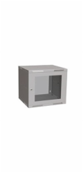 Solarix rozvaděč nástěnný skládaný SENSA LITE 9U 450mm, dveře sklo, RAL 7035 SENSA-L-9U-545-11-G