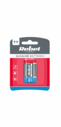 Baterie 6LR61 (9V) alkalická REBEL 1ks / blistr BAT0062B