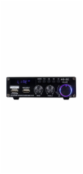Blitzwolf AS-22 audio zesilovač, 45W, Bluetooth 5.0, USB + dálkový ovladač (černý)