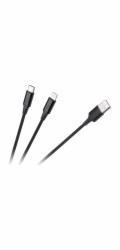 Kabel CABLETECH KPO3944 USB - USB-C/Lightning 1m Black