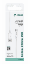 Kabel iPEAX 90010113 USB/USB-C 1m White