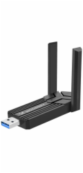 Wozinsky Bezdrátový adaptér WAX-1800 s dvoupásmovým rozhraním, USB 3.0 a WiFi 6 - černý