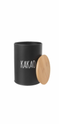 Dóza na kakao BLACK plech/bambus