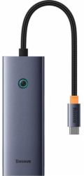 Adaptér Baseus HDMI + 4 x USB 3.0, HDMI/USB-C, 0,1 m, 40 W