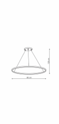 Stropní svítidlo Light Prestige Ring, 48 W, LED, 3 - 6K
