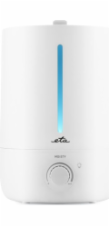 Zvlhčovač ETA Zvlhčovač ETA | ETA362990000 VLHKÝ | 40 m3 | 25W | Kapacita nádržky na vodu 5 L | Ultrazvuková technologie | Bílý