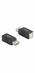 Delock - USB adaptér - USB typ B (F) do USB (F) - USB 2.0 - cerná