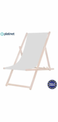 Platinet Letní zahradní lehátko dřevěné čistě šedé [46348] (PSWPG)