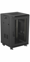 Lanberg FF01-6618-23B rack 18U Volně stojící rack Černá