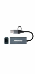 PremiumCord Adapter USB-C a USB-A na Gigabit 10/100/1000Mbps 15cm