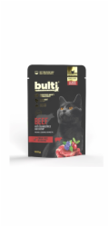 BULTI Superfood mleté hovězí maso s brusinkami a šantou kočičí mono - mokré krmivo pro kočky - 100g