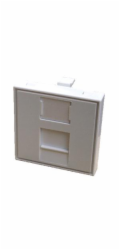 DATACOM Modul 45x45mm do parapetní lišty s clonkou bílý