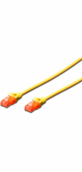 Digitus Ecoline Patch Cable, UTP, CAT 6e, AWG 26/7, žlutý 1m, 1ks