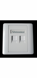 WALL plate SA s rámečkem pro 2keystone (80 x 80)