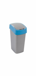 Koš Curver® FLIP BIN 25 litrů, šedostříbrný/modrý, na odpadky
