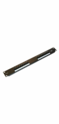 19" Patch panel XtendLan 16port, UTP, Cat5E, 30µm, duální svorkovnice, černý