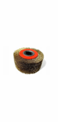 GLOB Kotoučový kartáč fi 100x48mm vyrobený z mosazného vlnitého drátu s unášecím otvorem fi 19mm (GLOB-SZ-DRUT100-048-19)