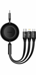Baseus USB-C - USB-C + microUSB + Lightning kabel 1,1 m černý (CAMJ010201)