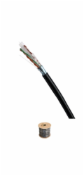 DATACOM FTP drát CAT6 PE, Fca 500m cívka, černý, OUTDOOR