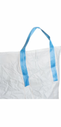 Pytel BigBag TOF4, 90x90x120 cm, PP, 4 ucha, bílý, s plochým dnem, max. 1000 kg