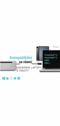 i-Tec C31FLAT2PDPRO i-tec USB-C Metal Ergonomic 4K 3x Display Docking Station, PD 100W