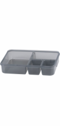 Box na oběd MagicHome, hranatý, s přihrádkami, 1000 ml, 170x235x55 mm