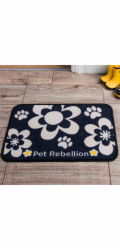 PET REBELLION Dinner Mate Flowers Black Kobereček pod misku 40x60cm
