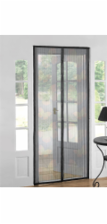 Síť Strend Pro, 218x96 cm, síť proti hmyzu a komárům, na balkonové dveře, 9x magnet, se vzorem motýl